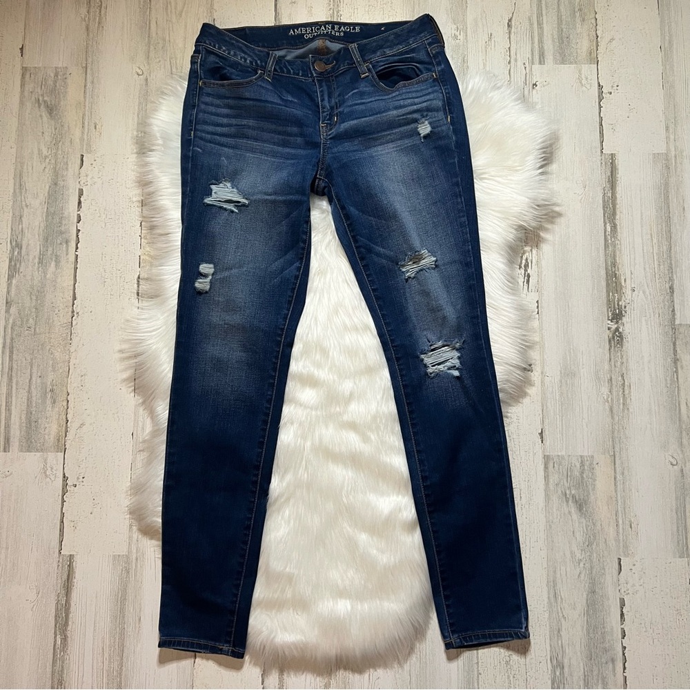 American Eagle Women’s Distressed Jean Leggings Size 10